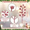 imageGeosar 30 Pieces Artificial Christmas Berry Picks with Snowflake Glitter Artificial Holly Berry Stems for Christmas Tree Ornaments Vases DIY Crafts Home Wedding Party Holiday DecorWhiteGlitter Red