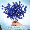 imageGeosar 30 Pieces Artificial Christmas Berry Picks with Snowflake Glitter Artificial Holly Berry Stems for Christmas Tree Ornaments Vases DIY Crafts Home Wedding Party Holiday DecorWhiteBlue