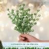 imageGeosar 30 Pieces Artificial Christmas Berry Picks with Snowflake Glitter Artificial Holly Berry Stems for Christmas Tree Ornaments Vases DIY Crafts Home Wedding Party Holiday DecorWhiteGlitter Green