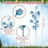 imageGeosar 30 Pieces Artificial Christmas Berry Picks with Snowflake Glitter Artificial Holly Berry Stems for Christmas Tree Ornaments Vases DIY Crafts Home Wedding Party Holiday DecorWhiteLight Blue