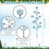 imageGeosar 30 Pieces Artificial Christmas Berry Picks with Snowflake Glitter Artificial Holly Berry Stems for Christmas Tree Ornaments Vases DIY Crafts Home Wedding Party Holiday DecorWhiteBaby Blue