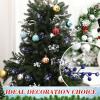 imageGeosar 30 Pieces Artificial Christmas Berry Picks with Snowflake Glitter Artificial Holly Berry Stems for Christmas Tree Ornaments Vases DIY Crafts Home Wedding Party Holiday DecorWhiteGlitter Silver  Royal Blue