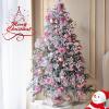 imageGeosar 30 Pieces Artificial Christmas Berry Picks with Snowflake Glitter Artificial Holly Berry Stems for Christmas Tree Ornaments Vases DIY Crafts Home Wedding Party Holiday DecorWhiteGlitter Pink