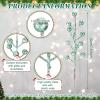 imageGeosar 30 Pieces Artificial Christmas Berry Picks with Snowflake Glitter Artificial Holly Berry Stems for Christmas Tree Ornaments Vases DIY Crafts Home Wedding Party Holiday DecorWhiteTurquoise