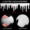 imageGeosar 4 Pieces Christmas Icicle Borders Winter Bulletin Board Borders Snow Decorations Icicle Trim Fringe Garland for Christmas Xmas Holiday Window Sill Mantel Wall Decor