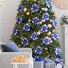 imageGeosar Glitter Christmas Poinsettia Artificial Xmas Flower Ornaments Flowers Decorations with Clips and Stems Glitter Poinsettia Christmas Tree Ornaments for Christmas Wedding Royal Blue36 PiecesNavy Blue