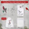 imageGeosar Set of 50 Memorial Cardinal Sign Pins Set Funeral Pocket Token Guardian Pocket Oil Dropped Cardinal Pins I Am with You Always Cards Organza Bags Religious PresentsFashionFashion