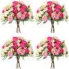 imageGeosar 16 Bundles Artificial Peonies Flowers Fake Silk Peony Bouquet Faux Peonies Flowers Bulk for Decoration Vase Floral Arrangements Wedding Party Table Dusty PinkDusty RoseBright Color