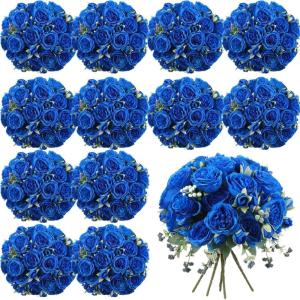 imageGeosar 16 Bundles Artificial Peonies Flowers Fake Silk Peony Bouquet Faux Peonies Flowers Bulk for Decoration Vase Floral Arrangements Wedding Party Table Dusty PinkDusty RoseRoyal Blue
