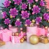 image24 Christmas Glitter Artificial Poinsettia Flowers Xmas Poinsettia Artificial Wedding Flowers Decorations Xmas Tree Ornaments with Clips for Party Favors 6 Inch 4 Inch 3 Inch Silver and BlueDark Purple