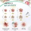 image24 Christmas Glitter Artificial Poinsettia Flowers Xmas Poinsettia Artificial Wedding Flowers Decorations Xmas Tree Ornaments with Clips for Party Favors 6 Inch 4 Inch 3 Inch Silver and BlueGold and Rose Gold