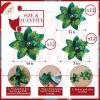 imageGeosar 36 Pcs Christmas Glitter Artificial Poinsettia Flowers Xmas Poinsettia Artificial Wedding Flowers Decorations Xmas Tree Ornaments with Clips for Party 6 Inch 4 Inch 3 InchRose GoldGrass Green