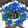 imageGeosar 36 Pcs Christmas Glitter Artificial Poinsettia Flowers Xmas Poinsettia Artificial Wedding Flowers Decorations Xmas Tree Ornaments with Clips for Party 6 Inch 4 Inch 3 InchRose GoldRoyal Blue