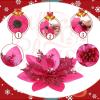 imageGeosar 36 Pcs Christmas Glitter Artificial Poinsettia Flowers Xmas Poinsettia Artificial Wedding Flowers Decorations Xmas Tree Ornaments with Clips for Party 6 Inch 4 Inch 3 InchRose GoldPeach Red