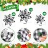 imageGeosar 36 Pcs Christmas Glitter Artificial Poinsettia Flowers Xmas Poinsettia Artificial Wedding Flowers Decorations Xmas Tree Ornaments with Clips for Party 6 Inch 4 Inch 3 InchRose GoldBlack  White  Silver