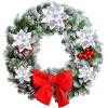 imageGeosar 36 Pcs Christmas Glitter Artificial Poinsettia Flowers Xmas Poinsettia Artificial Wedding Flowers Decorations Xmas Tree Ornaments with Clips for Party 6 Inch 4 Inch 3 InchRose GoldSilver and White