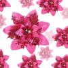 image24 Christmas Glitter Artificial Poinsettia Flowers Xmas Poinsettia Artificial Wedding Flowers Decorations Xmas Tree Ornaments with Clips for Party Favors 6 Inch 4 Inch 3 Inch Silver and BlueFuchsia