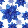 imageGeosar 36 Pcs Christmas Glitter Artificial Poinsettia Flowers Xmas Poinsettia Artificial Wedding Flowers Decorations Xmas Tree Ornaments with Clips for Party 6 Inch 4 Inch 3 InchRose GoldRoyal Blue