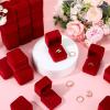 imageGeosar 70 Pcs Velvet Ring Boxes Bulk for Jewelry Display Wedding Ceremony Engagement Ring Box Earring Jewelry Display Case for Wedding Christmas Birthday Anniversary Proposal 212 x 2 x 2 Inch