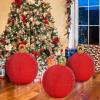 imageGeosar 2 Pcs 24 Inch Giant Glitter Inflatable Christmas Balls Large Outdoor Tinsel Sequin Glitter Inflatable Balls Blow up Xmas Red Ornaments for Yards Porches Garden Holiday Decorations