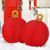 imageGeosar 2 Pcs 24 Inch Giant Glitter Inflatable Christmas Balls Large Outdoor Tinsel Sequin Glitter Inflatable Balls Blow up Xmas Red Ornaments for Yards Porches Garden Holiday Decorations