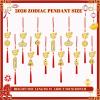 imageGeosar 12 Pcs Chinese New Year Decorations 2026 Horse Feng Shui Lucky Charms with Red Tassels ampamp Chinese Coins Knots Lunar New Year Ornaments for Wealth ampamp Good Luck Horse Copper Coins12