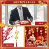 imageGeosar 12 Pcs Chinese New Year Decorations 2026 Horse Feng Shui Lucky Charms with Red Tassels ampamp Chinese Coins Knots Lunar New Year Ornaments for Wealth ampamp Good Luck Horse Copper Coins12