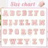 image:image104 Pcs Letter Patch Iron on Chenille AZ Repair Alphabet Applique Patches Embroidered Letter Sew on with Gold Border for Bags Shirts315Purple White Pink BluePink
