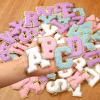 image:image104 Pcs Letter Patch Iron on Chenille AZ Repair Alphabet Applique Patches Embroidered Letter Sew on with Gold Border for Bags Shirts315Purple White Pink BluePurple White Pink Blue