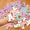 image:image104 Pcs Letter Patch Iron on Chenille AZ Repair Alphabet Applique Patches Embroidered Letter Sew on with Gold Border for Bags Shirts315Purple White Pink BluePurple White Pink Blue