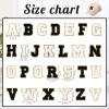 image:image104 Pcs Letter Patch Iron on Chenille AZ Repair Alphabet Applique Patches Embroidered Letter Sew on with Gold Border for Bags Shirts315Purple White Pink BlueBlack White