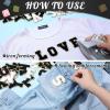 image:image104 Pcs Letter Patch Iron on Chenille AZ Repair Alphabet Applique Patches Embroidered Letter Sew on with Gold Border for Bags Shirts315Purple White Pink BlueBlack White