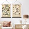 image:imageGeosar 2 Pcs Vintage Mushroom Flower Butterfly Tree Poster Fungus Rustic Wall Hanging Illustrative Reference Chart Poster for Bedroom Living Room 157 x 236 InchButterfly MushroomButterfly Flower