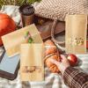 image:imageGeosar 450 Pcs Stand up Kraft Pouches with Window 6 x 9 Inch Kraft Paper Sealable Pouches with Notch Heat Sealable Resealable Bags for Small Business Zipper Food Storage for Packaging Snacks6 x 9 Inch