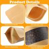 image:imageGeosar 450 Pcs Stand up Kraft Pouches with Window 6 x 9 Inch Kraft Paper Sealable Pouches with Notch Heat Sealable Resealable Bags for Small Business Zipper Food Storage for Packaging Snacks5 x 8 inch