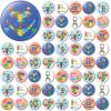 image:image60 Pcs Bulk Autism Awareness Buttons Autism Awareness Heart Colorful Puzzle Buttons Pins Colorful Puzzle Ribbon Kid Child Pattern Button Pins for Autism Awareness Theme Favor
