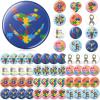 image:image60 Pcs Bulk Autism Awareness Buttons Autism Awareness Heart Colorful Puzzle Buttons Pins Colorful Puzzle Ribbon Kid Child Pattern Button Pins for Autism Awareness Theme Favor