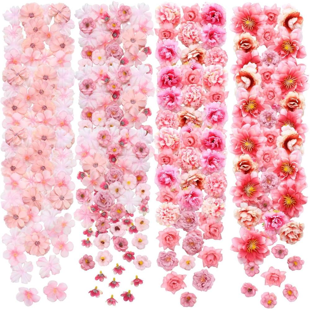Geosar 120 Pcs Artificial Flowers Bulk Mini Silk Flower for Crafts Fake ...