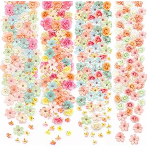 image:imageGeosar 120 Pcs Artificial Flowers Bulk Mini Silk Flower for Crafts Fake Small Flowers Heads Floral Arrangement Decor for Spring DIY Wreath Wedding Bouquet DecorationPastel ColorElegant StylePastel Color