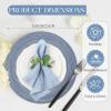 image:imageGeosar 100 Pcs Disposable Paper Placemats Cotton Woven Look 13 Round Placemats Rustic Disposable Table Pads Bulk for Dining Table Decoration Birthday Wedding Bridal Baby Shower Party Dusty BlueDusty Blue