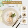 image:imageGeosar 100 Pcs Disposable Paper Placemats Cotton Woven Look 13 Round Placemats Rustic Disposable Table Pads Bulk for Dining Table Decoration Birthday Wedding Bridal Baby Shower Party Dusty BlueBeige
