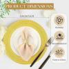 image:imageGeosar 100 Pcs Disposable Paper Placemats Cotton Woven Look 13 Round Placemats Rustic Disposable Table Pads Bulk for Dining Table Decoration Birthday Wedding Bridal Baby Shower Party Dusty BlueYellow