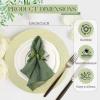image:imageGeosar 100 Pcs Disposable Paper Placemats Cotton Woven Look 13 Round Placemats Rustic Disposable Table Pads Bulk for Dining Table Decoration Birthday Wedding Bridal Baby Shower Party Dusty BlueLight Green