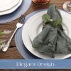 image:imageGeosar 100 Pcs Disposable Paper Placemats Cotton Woven Look 13 Round Placemats Rustic Disposable Table Pads Bulk for Dining Table Decoration Birthday Wedding Bridal Baby Shower Party Dusty BlueDusty Blue