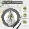 image:imageGeosar 100 Pcs Disposable Paper Placemats Cotton Woven Look 13 Round Placemats Rustic Disposable Table Pads Bulk for Dining Table Decoration Birthday Wedding Bridal Baby Shower Party Dusty BlueBlack