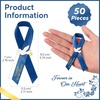 image:image50 Pcs Dove Funeral Ribbons Memorial Ribbon Funeral Pins Classic Memorial Service Respect Ribbon Bow with Safety Pins and Dove for Mourning Remembrance Day Event PinkBlue