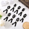 image:image50 Pcs Dove Funeral Ribbons Memorial Ribbon Funeral Pins Classic Memorial Service Respect Ribbon Bow with Safety Pins and Dove for Mourning Remembrance Day Event PinkBlack