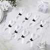 image:image50 Pcs Dove Funeral Ribbons Memorial Ribbon Funeral Pins Classic Memorial Service Respect Ribbon Bow with Safety Pins and Dove for Mourning Remembrance Day Event PinkWhite