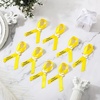 image:image50 Pcs Dove Funeral Ribbons Memorial Ribbon Funeral Pins Classic Memorial Service Respect Ribbon Bow with Safety Pins and Dove for Mourning Remembrance Day Event PinkYellow