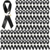 image:image50 Pcs Dove Funeral Ribbons Memorial Ribbon Funeral Pins Classic Memorial Service Respect Ribbon Bow with Safety Pins and Dove for Mourning Remembrance Day Event PinkBlack